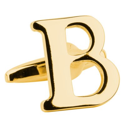 Bubibubi manžetový knoflíček zlaté písmeno B – Zboží Mobilmania