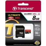 Transcend microSDHC 8 GB Class 10 TS8GUSDHC10 – Zboží Mobilmania