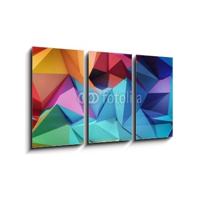 Obraz 3D třídílný - 90 x 50 cm - Abstract geometric background Geometrické pozadí abstraktní