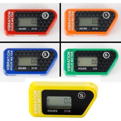 Vibrační měřič motohodin, červený, Barva: červená | Zboží Auto