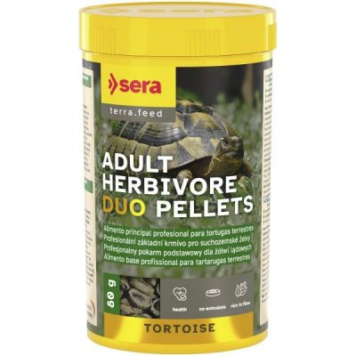 Sera Tortoise Adult Herbivore Duo Pellets 250 ml – Hledejceny.cz