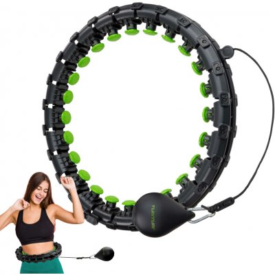 TUNTURI Hula Hoop s nastavitelným závažím černá – Hledejceny.cz
