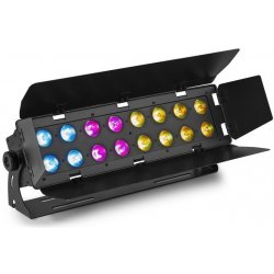 Beamz WH192, wall wash světelný efekt, 100 W, 16 x 12 W 6 v 1 LED diody, RGBW-UV, IR dálkový ovladač, černý (Sky-150.683)