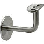 Držák madla na stěnu na trubku ø 42,4 mm bez děr, zadní vnitřní závit M8, broušená nerez K320 / AISI304 – Sleviste.cz