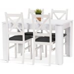 FRONTI Jídelní sestava INTER 4 židle bílá – Zboží Dáma