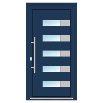 OknaDvereNaMiru.cz Vchodové dveře INOX 2002-A bílá 105 x 205 cm – Zboží Mobilmania