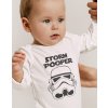 Kojenecké body Body s potiskem Star Wars Storm Pooper Bílá Canvas Dětské body Bezvatriko.cz