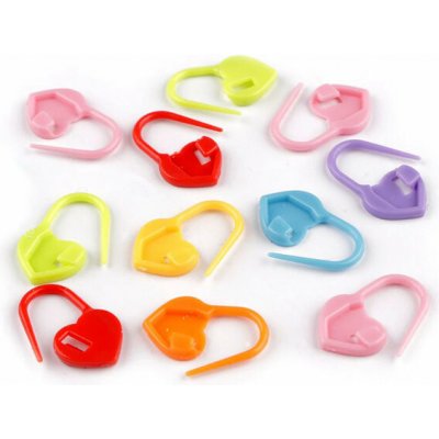 Špendlík spínací na pletení srdce 14x24 mm označovač (1ks) – Sleviste.cz