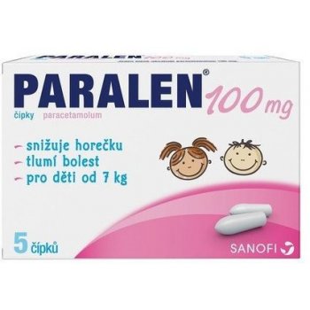 PARALEN RCT 100MG SUP 5