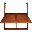 Casaria 102331 Závěsný balkonový stolek, akátové dřevo 65x45x87cm, certifikát FSC®- sklápěcí