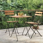 OMAXI 689896 Skládací bistro stůl 55 x 54 x 71 cm masivní teak a ocel – Hledejceny.cz