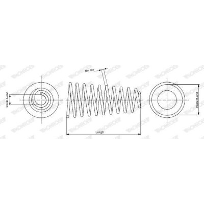 Pružina tlumiče pérování MONROE (MOSP2406, MO SP2406), přední - FIAT DOBLO Box | Zboží Auto