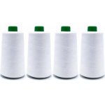 Sada nití PES OVERLOCK 120 (4x5000m) barva bílá – Zbozi.Blesk.cz