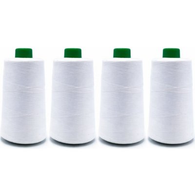 Sada nití PES OVERLOCK 120 (4x5000m) barva bílá – Zbozi.Blesk.cz