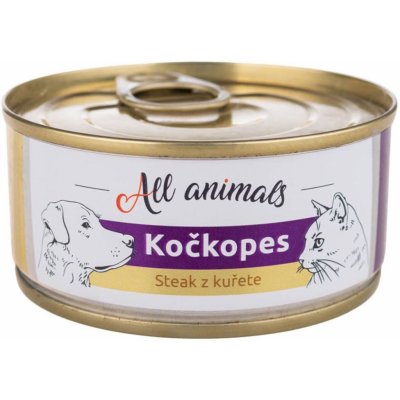 All Animals KOČKOPES steak z kuřete 100 g – Sleviste.cz