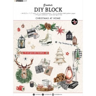 Aladine DIY Blok s výseky Christmas at Home A4 Vánoce doma 32 listů