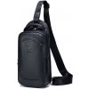 Taška  Bullcaptain kožená taška přes rameno Torun Černý 5L XB06s2