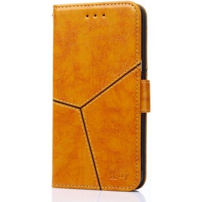 Pouzdro Geometric Stitching case Oppo A57s žluté – Zboží Mobilmania