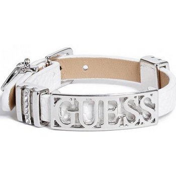 Guess Silver-tone Logo Friendship Bracelet bílý P221737112A