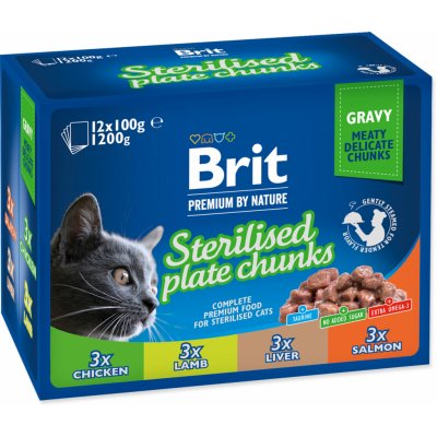 Brit Premium by Nature Cat Sterilized plate chunks 12 x 100 g