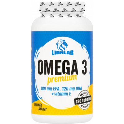 Lionlab Omega 3 Premium XXL 180 kapslí