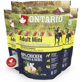 Ontario Adult Mini Chicken & Potatoes & Herbs 0,75 kg