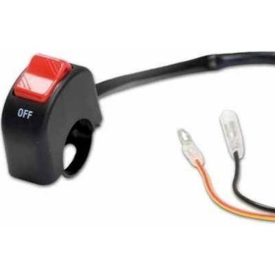 Vypínač ON / OFF s kabelem, montáž na řídítka 22 mm, pro motorky a čtyřkolky – Zboží Mobilmania