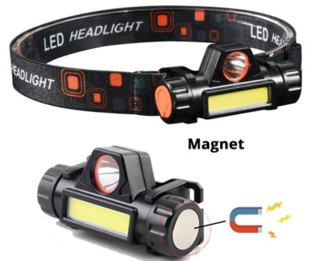 Headlight >s USB dobíjením a magnetem - 1x CREE LED + COB Headlamp od 259  Kč - Heureka.cz