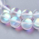 NUBIO Syntetický měsíční kámen - korálky, bezbarvé, 8 mm – Hledejceny.cz