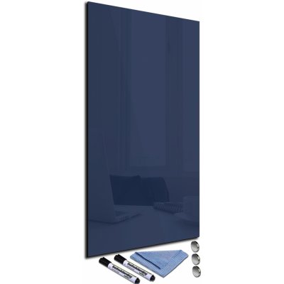 Glasdekor Magnetická skleněná tabule 100 x 60 cm modro-černá – Zboží Mobilmania