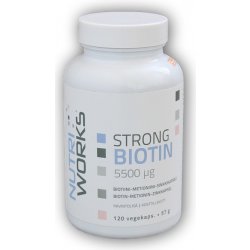 NutriWorks Strong Biotin 5500mcg 120 kapslí