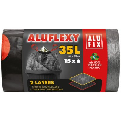 Alufix ALUFLEXY pytle zatahovací 35L 28 µm 15 ks stříbrnočerné – Zboží Mobilmania