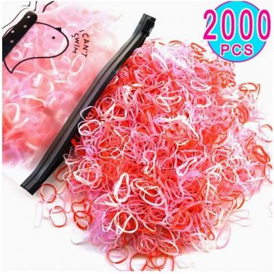 Danapo Gumičky na gumičkování na náramky různé barvy 2000 ks Pink white purple – Zboží Dáma