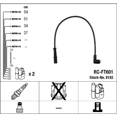 Sada kabelů pro zapalování NGK 8192 | Zboží Auto