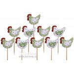 BD-TOVA Slepička z kartonu zápich 10 ks – Zboží Mobilmania