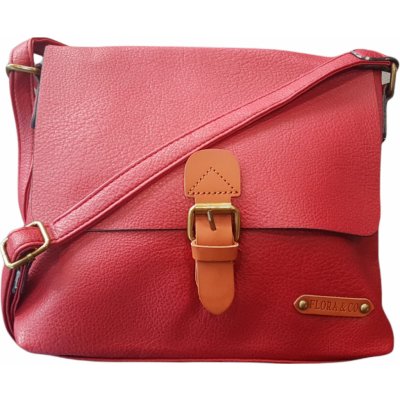 Flora & Co dámská střední crossbody kabelka s přezkou červená F 2528 rouge – Zboží Mobilmania