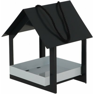 Esschert Design Budka atracitová/bílá – Zboží Mobilmania