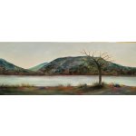 Lenka Jará, Jezero, Malba na plátně, olejové barvy, 120 x 40 cm – Hledejceny.cz