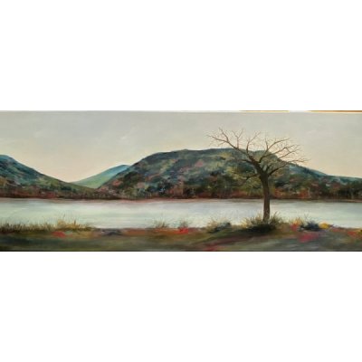 Lenka Jará, Jezero, Malba na plátně, olejové barvy, 120 x 40 cm – Hledejceny.cz