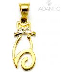 Adanito BRP0813GS Zlatý přívěsek kočka – Zboží Dáma