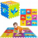 Iplay Pěnová podložka pro děti puzzle vozidla 9 prvků 86x86cm – Zboží Dáma