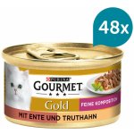 Gourmet Gold Feine Komposition kachna a krocaní maso 48 x 85 g – Sleviste.cz