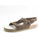 Jakub Obuv Fusbet dvoupásek 215101 kůže barevná hnědá – Zboží Dáma