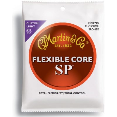 Martin MFX775 SP Flexible Core Strings, 92/8 Phosphor Bronze, Custom Light – Zboží Mobilmania