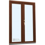 Kömmerling balkonové dveře 70 AD O+OS klapačka levé ořech/ořech 120 x 220 cm oboustranná klika + FAB + hliníkový práh – Hledejceny.cz