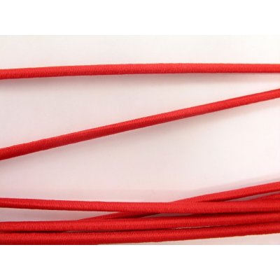 Bundová kulatá pruženka - červená - průměr 0,3 cm – Zboží Dáma