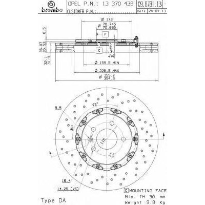 BREMBO Brzdový kotouč TWO-PIECE FLOATING DISCS LINE - 355 mm BRE 09.B781.13 – Zbozi.Blesk.cz