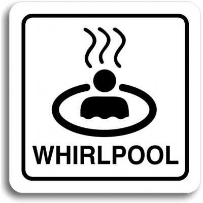 Accept Piktogram "whirlpool II" (80 × 80 mm) (bílá tabulka - černý tisk) – Zboží Mobilmania