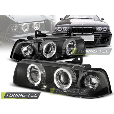 Tuning-Tec Přední čirá světla BMW 3 E36 (1990 - 2000) - černé - Angel Eyes – Hledejceny.cz