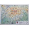 Nástěnné mapy Kartografie HP Slovensko - nástěnná plastická mapa 100 x 70 cm Varianta: bez rámu, Provedení: plastická mapa